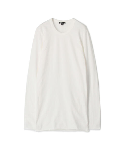 JAMES PERSE(ジェームスパース)の「ストレッチジャージー ロングスリーブプルオーバー WELS3687(Tシャツ/カットソー・レディース・ブラック系その他/ホワイト/ブラック・1/2/0)」の3枚目の写真