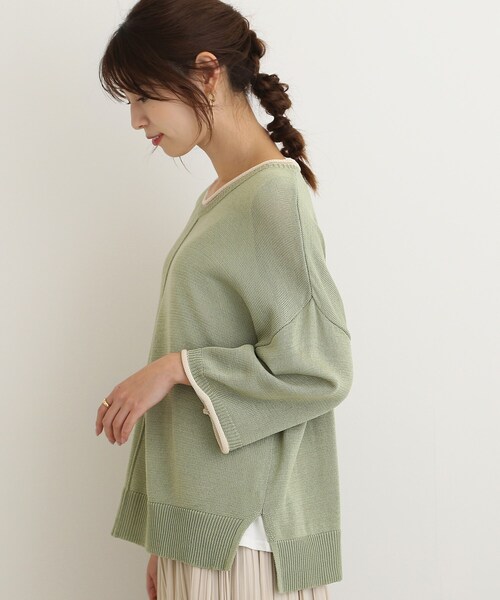 SHOO・LA・RUE（シューラルー）の「◆【2点セット】忙しい朝の時見方！ロールネックニット＋タンクトップ（その他トップス・レディース・アイボリー/ピンク系/ライトブルー/ライトグリーン/サンドベージュ/ブラック・00）」の5枚目の写真