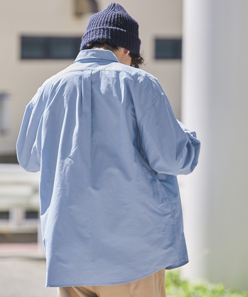 HECT(ヘクト)の「【HECT】Big Oxford BD L/S Shirt / ビッグシルエットボタンダウンオックスフォードシャツ(シャツ/ブラウス・メンズ・ブルー/ホワイト/ベージュ/ブルー系/ブラウン系/ブラック系/ネイビー/ネイビー系/グレー系/ブラック系2/ネイビー系2/ブラック系3/チャコール・S/M/L)」の22枚目の写真