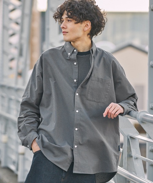 セール】【HECT】Big Oxford BD L/S Shirt / ビッグシルエットボタン