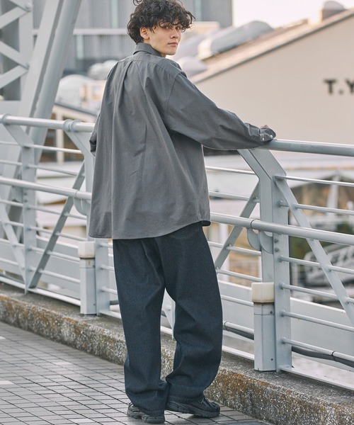 HECT(ヘクト)の「【HECT】Big Oxford BD L/S Shirt / ビッグシルエットボタンダウンオックスフォードシャツ(シャツ/ブラウス・メンズ・ブルー/ホワイト/ベージュ/ブルー系/ブラウン系/ブラック系/ネイビー/ネイビー系/グレー系/ブラック系2/ネイビー系2/ブラック系3/チャコール・S/M/L)」の22枚目の写真