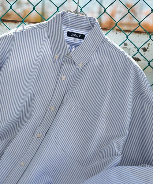 HECT(ヘクト)の「【HECT】Big Oxford BD L/S Shirt / ビッグシルエットボタンダウンオックスフォードシャツ(シャツ/ブラウス・メンズ・ブルー/ホワイト/ベージュ/ブルー系/ブラウン系/ブラック系/ネイビー/ネイビー系/グレー系/ブラック系2/ネイビー系2/ブラック系3/チャコール・S/M/L)」の17枚目の写真
