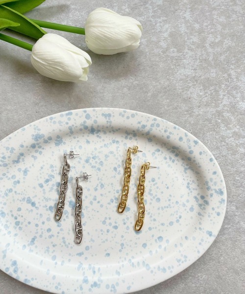 OKIRAKU(オキラク)の「☆ 【by daisy】スイングチェーンピアス RA22-1056(ピアス(両耳用)・レディース・シルバー/ゴールド・FREE)」の6枚目の写真