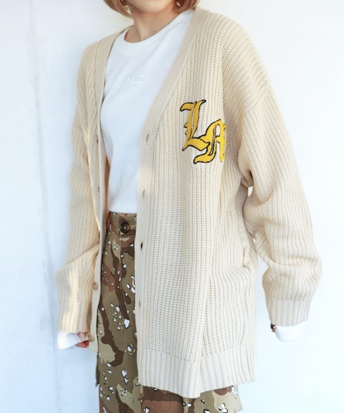 PBLIM（ページボーイリム）の「PBLIM/サガラシシュウロゴカーデ（カーディガン/ボレロ・レディース・イエロー/チャコールグレー/クリーム/ライトブルー・FREE）」の16枚目の写真