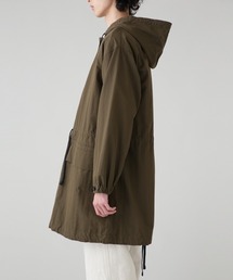 MHL「WASHED COTTON NYLONコート」白 MHL.（エムエイチエル）の「WASHED COTTON NYLON（モッズコート