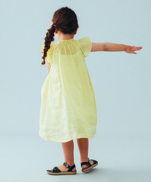 こども ビームス(コドモビームス)の「こども ビームス / ネック シャーリング ワンピース(90~130cm)(ワンピース・キッズ・ミント/ブルー系その他/イエロー・90/100/110/120/130)」の13枚目の写真