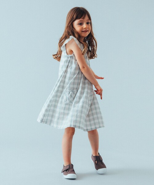 こども ビームス(コドモビームス)の「こども ビームス / ネック シャーリング ワンピース(90~130cm)(ワンピース・キッズ・ミント/ブルー系その他/イエロー・90/100/110/120/130)」の11枚目の写真