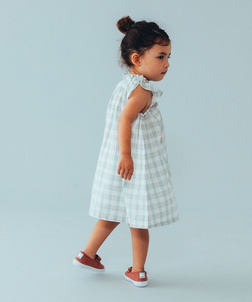 こども ビームス(コドモビームス)の「こども ビームス / ネック シャーリング ワンピース(90~130cm)(ワンピース・キッズ・ミント/ブルー系その他/イエロー・90/100/110/120/130)」の7枚目の写真