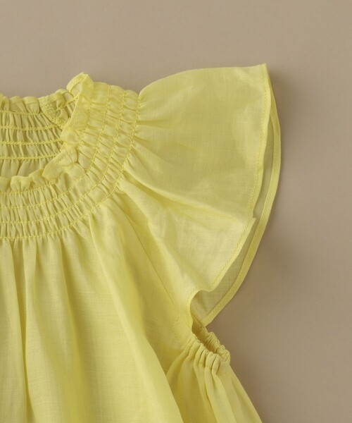 こども ビームス(コドモビームス)の「こども ビームス / ネック シャーリング ワンピース(90~130cm)(ワンピース・キッズ・ミント/ブルー系その他/イエロー・90/100/110/120/130)」の12枚目の写真