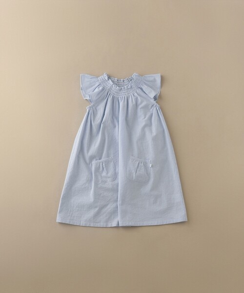 こども ビームス(コドモビームス)の「こども ビームス / ネック シャーリング ワンピース(90~130cm)(ワンピース・キッズ・ミント/ブルー系その他/イエロー・90/100/110/120/130)」の6枚目の写真