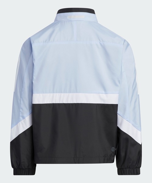 adidas（アディダス）の「カラーブロック ウーブン レギュラーフィット トラックトップ / アディダス adidas（ナイロンジャケット・キッズ・ブラック×ブルー/ピンク・130/140/150/160/120）」の3枚目の写真