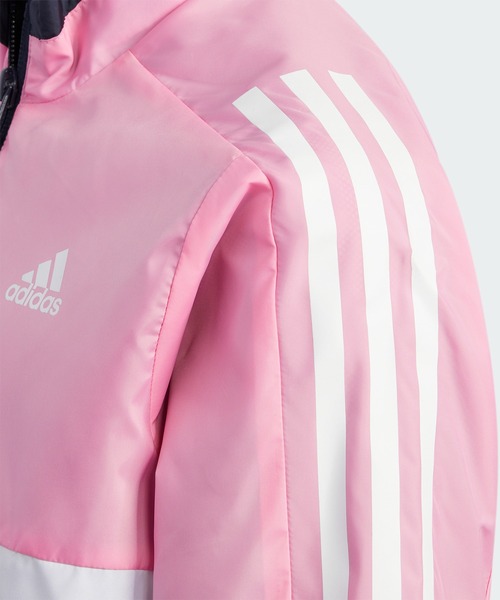 adidas（アディダス）の「カラーブロック ウーブン レギュラーフィット トラックトップ / アディダス adidas（ナイロンジャケット・キッズ・ブラック×ブルー/ピンク・130/140/150/160/120）」の12枚目の写真