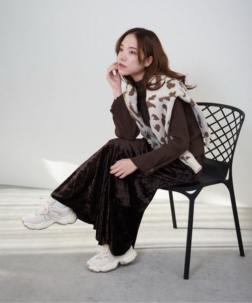 lit.Cy（リットシー）の「lit.Cy レオパードジャカードニットプルオーバー（ニット/セーター・レディース・ベージュ/オフホワイト/ブラック・FREE）」の15枚目の写真