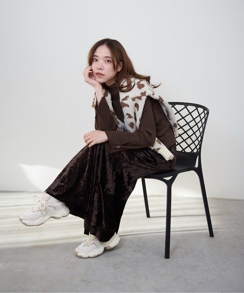 lit.Cy（リットシー）の「lit.Cy レオパードジャカードニットプルオーバー（ニット/セーター・レディース・ベージュ/オフホワイト/ブラック・FREE）」の16枚目の写真