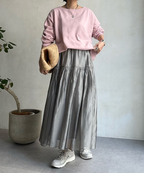 DouDou（ドゥドゥ）の「SS裏毛スウェット（スウェット・レディース・ベージュ/ネイビー/オフホワイト/オレンジ/ブルー系その他/ブルー/ピンク・FREE）」の10枚目の写真