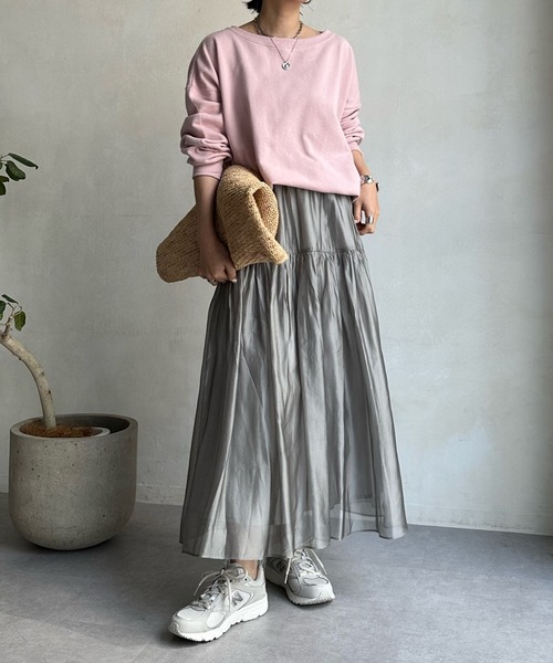 DouDou（ドゥドゥ）の「SS裏毛スウェット（スウェット・レディース・ベージュ/ネイビー/オフホワイト/オレンジ/ブルー系その他/ブルー/ピンク・FREE）」の11枚目の写真