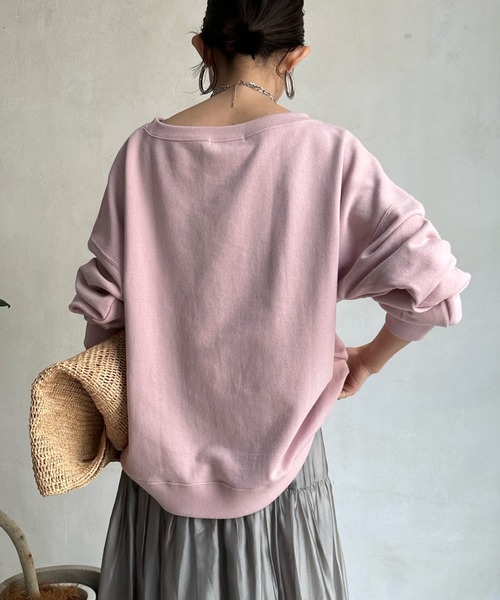 DouDou（ドゥドゥ）の「SS裏毛スウェット（スウェット・レディース・ベージュ/ネイビー/オフホワイト/オレンジ/ブルー系その他/ブルー/ピンク・FREE）」の16枚目の写真