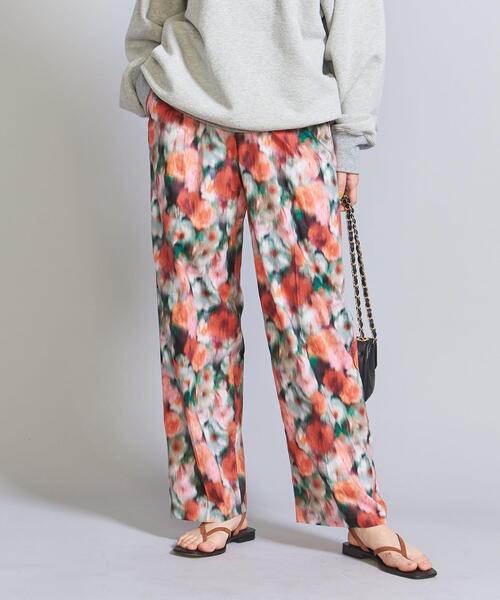 新品タグ付　ビューティーアンドユース　 リバティプリント タックパンツ BEAUTY&YOUTH UNITED ARROWS（ビューティーアンドユース