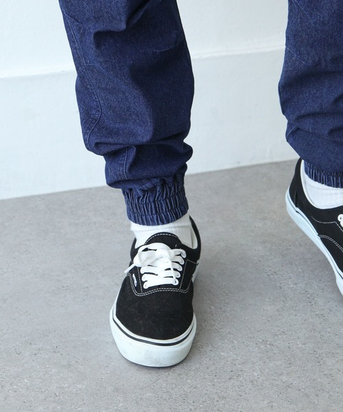 ZIP FIVE(ジップファイブ)の「【ZIP FIVE】 テーパード ストレッチ 裾リブ ウエストドローコード イージー ジョガーパンツ(デニムパンツ・メンズ・カーキ/ブラック/キャメル/ベージュ/ブルー/ネイビー/ライトブルー・LARGE/SMALL/MEDIUM)」の10枚目の写真