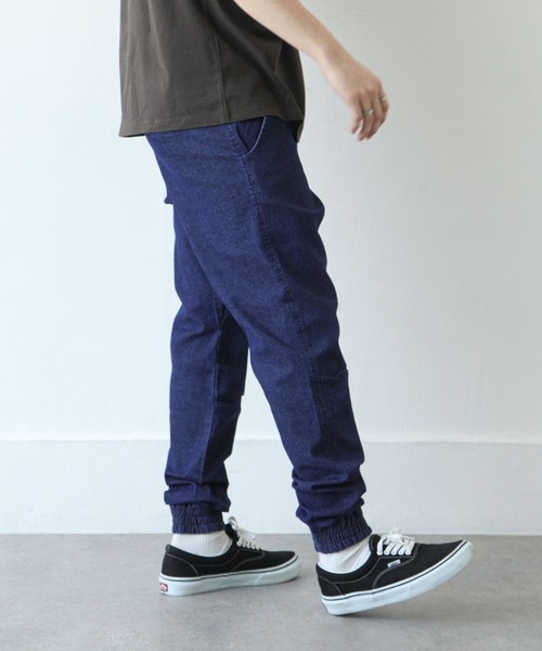 ZIP FIVE(ジップファイブ)の「【ZIP FIVE】 テーパード ストレッチ 裾リブ ウエストドローコード イージー ジョガーパンツ(デニムパンツ・メンズ・カーキ/ブラック/キャメル/ベージュ/ブルー/ネイビー/ライトブルー・LARGE/SMALL/MEDIUM)」の12枚目の写真