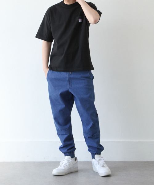 ZIP FIVE(ジップファイブ)の「【ZIP FIVE】 テーパード ストレッチ 裾リブ ウエストドローコード イージー ジョガーパンツ(デニムパンツ・メンズ・カーキ/ブラック/キャメル/ベージュ/ブルー/ネイビー/ライトブルー・LARGE/SMALL/MEDIUM)」の22枚目の写真