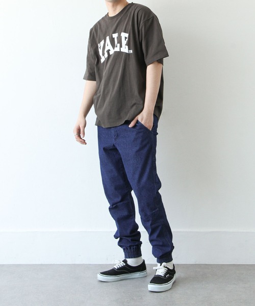 ZIP FIVE(ジップファイブ)の「【ZIP FIVE】 テーパード ストレッチ 裾リブ ウエストドローコード イージー ジョガーパンツ(デニムパンツ・メンズ・カーキ/ブラック/キャメル/ベージュ/ブルー/ネイビー/ライトブルー・LARGE/SMALL/MEDIUM)」の21枚目の写真