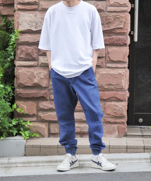 セール】【ZIP FIVE】 テーパード ストレッチ 裾リブ ウエストドロー