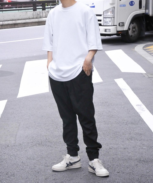 セール】【ZIP FIVE】 テーパード ストレッチ 裾リブ ウエストドロー