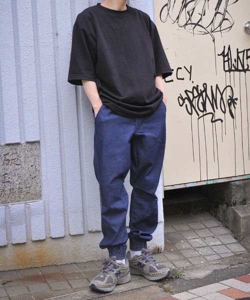 セール】【ZIP FIVE】 テーパード ストレッチ 裾リブ ウエストドロー