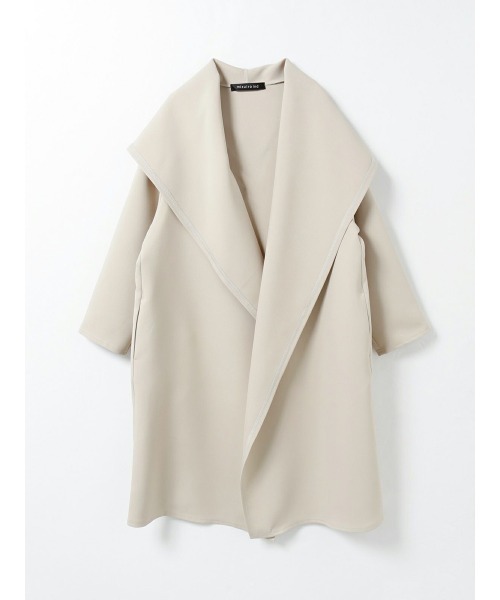 mizuiroind（ミズイロインド）の「mizuiro ind ドレープフード付きカーディガン（カーディガン/ボレロ・レディース・ベージュ/アイボリー/ブラック・FREE）」の2枚目の写真