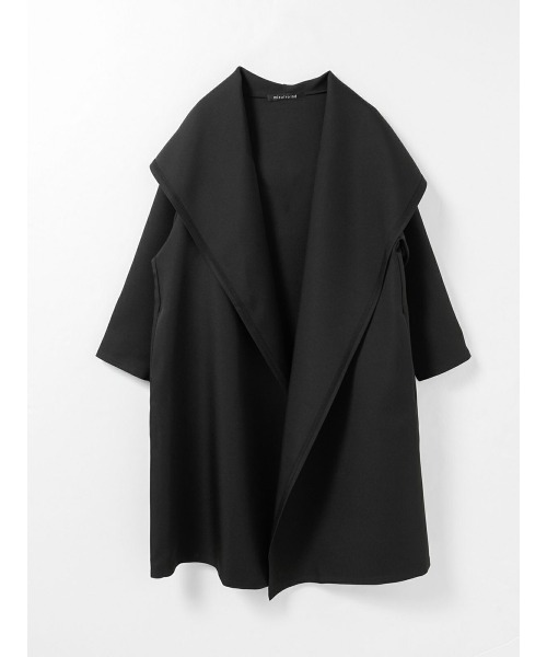 mizuiroind（ミズイロインド）の「mizuiro ind ドレープフード付きカーディガン（カーディガン/ボレロ・レディース・ベージュ/アイボリー/ブラック・FREE）」の3枚目の写真