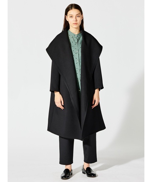 mizuiroind（ミズイロインド）の「mizuiro ind ドレープフード付きカーディガン（カーディガン/ボレロ・レディース・ベージュ/アイボリー/ブラック・FREE）」の8枚目の写真