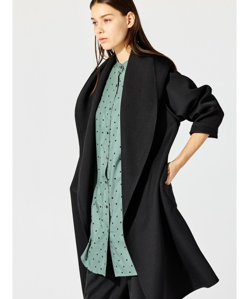 mizuiroind（ミズイロインド）の「mizuiro ind ドレープフード付きカーディガン（カーディガン/ボレロ・レディース・ベージュ/アイボリー/ブラック・FREE）」の6枚目の写真