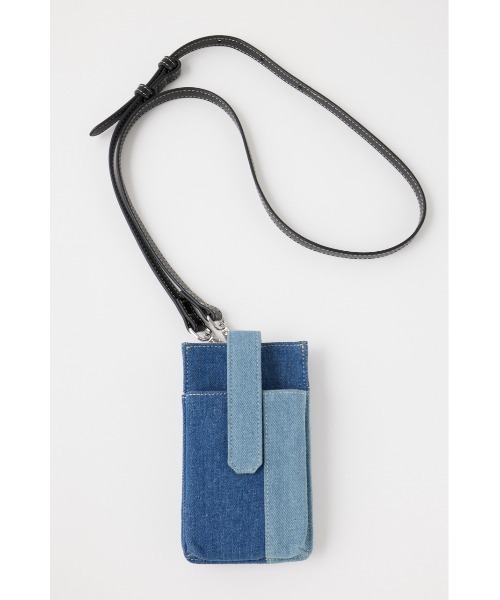 MOUSSY(マウジー)の「DENIM NECK ポーチ(ポーチ・レディース・ブルー・FREE)」の2枚目の写真