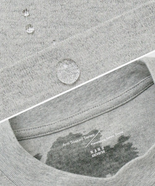 NANO universe(ナノユニバース)の「Anti Soaked 汗染み防止 クルービッグTシャツ(Tシャツ/カットソー・メンズ・ライトブルー/ブラック/ホワイト/トップグレー/カーキ・S/M/L/XL)」の4枚目の写真