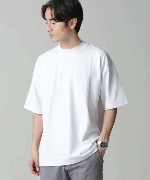 NANO universe(ナノユニバース)の「Anti Soaked 汗染み防止 クルービッグTシャツ(Tシャツ/カットソー・メンズ・ライトブルー/ブラック/ホワイト/トップグレー/カーキ・S/M/L/XL)」の6枚目の写真