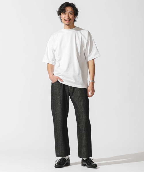 NANO universe(ナノユニバース)の「Anti Soaked 汗染み防止 クルービッグTシャツ(Tシャツ/カットソー・メンズ・ライトブルー/ブラック/ホワイト/トップグレー/カーキ・S/M/L/XL)」の7枚目の写真