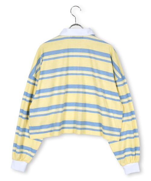 ZIDDY（ジディ）の「ボーダー ラガー Tシャツ (130~160cm)（Tシャツ/カットソー・キッズ・グリーン/イエロー・140/160/150/130）」の8枚目の写真