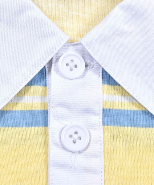 ZIDDY（ジディ）の「ボーダー ラガー Tシャツ (130~160cm)（Tシャツ/カットソー・キッズ・グリーン/イエロー・140/160/150/130）」の9枚目の写真