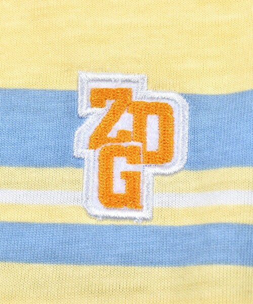ZIDDY（ジディ）の「ボーダー ラガー Tシャツ (130~160cm)（Tシャツ/カットソー・キッズ・グリーン/イエロー・140/160/150/130）」の10枚目の写真