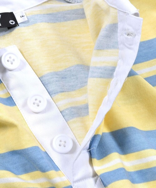 ZIDDY（ジディ）の「ボーダー ラガー Tシャツ (130~160cm)（Tシャツ/カットソー・キッズ・グリーン/イエロー・140/160/150/130）」の12枚目の写真