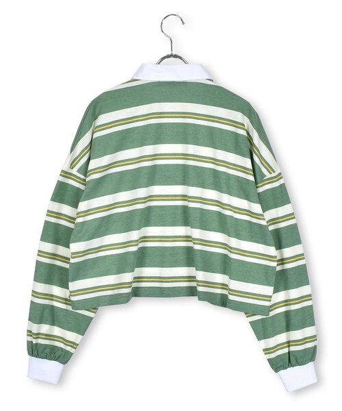 ZIDDY（ジディ）の「ボーダー ラガー Tシャツ (130~160cm)（Tシャツ/カットソー・キッズ・グリーン/イエロー・140/160/150/130）」の15枚目の写真