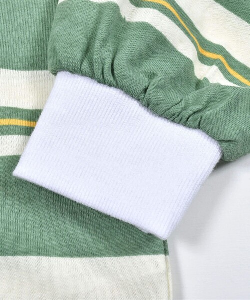 ZIDDY（ジディ）の「ボーダー ラガー Tシャツ (130~160cm)（Tシャツ/カットソー・キッズ・グリーン/イエロー・140/160/150/130）」の18枚目の写真