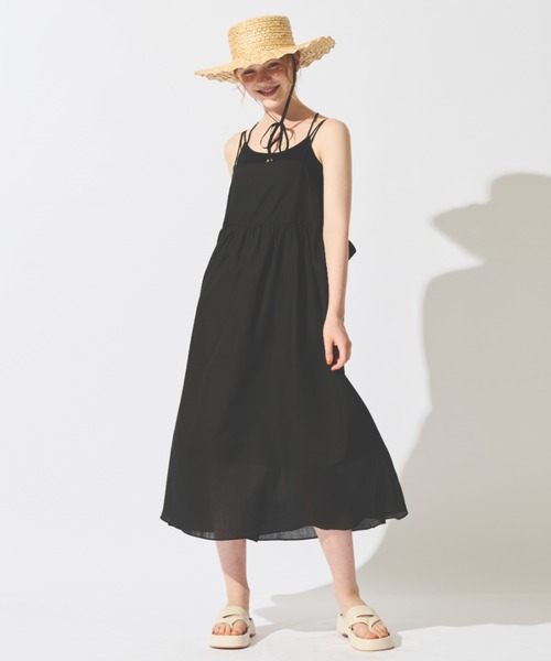 MERLOT（メルロー）の「バックリボンキャミワンピース（ワンピース・レディース・ブラック/イエロー・FREE）」の22枚目の写真
