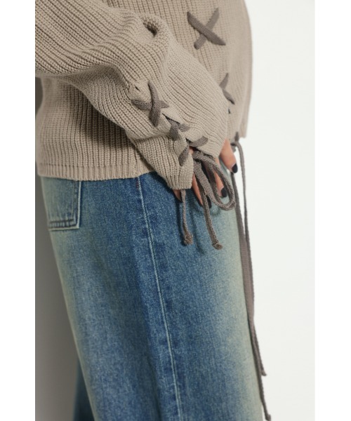 LAGUA GEM（ラグアジェム）の「HOODIE LACE UP C/D カーディガン