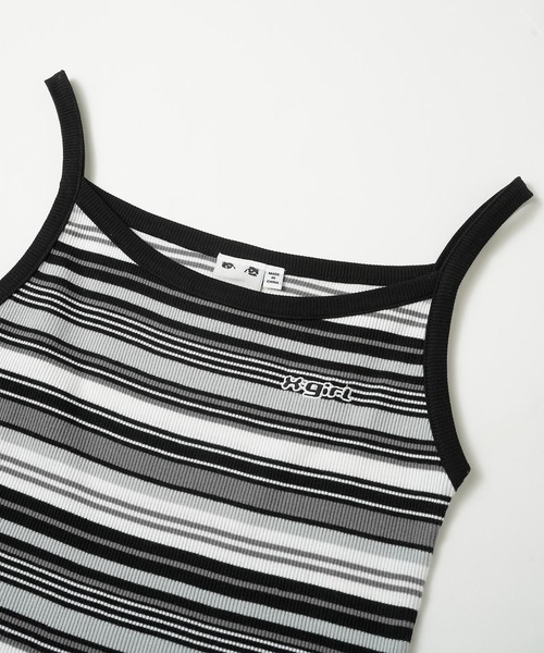 X-girl(エックスガール)の「STRIPED CAMISOLE(キャミソール・レディース・ブラック/ブルー/ブラウン・M/S)」の13枚目の写真