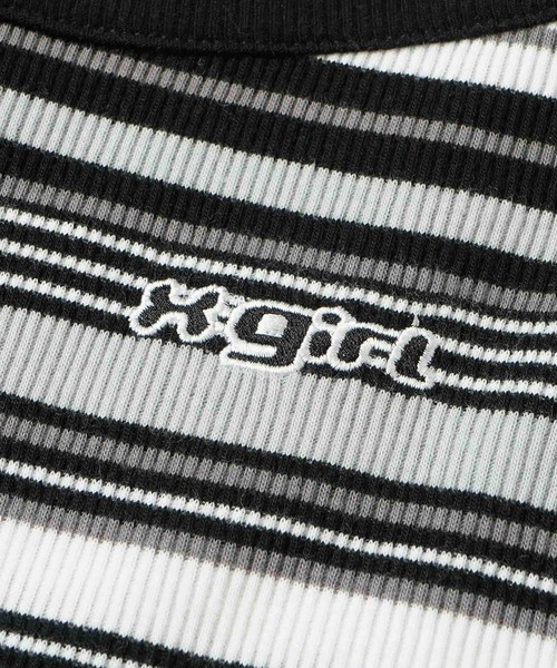 X-girl(エックスガール)の「STRIPED CAMISOLE(キャミソール・レディース・ブラック/ブルー/ブラウン・M/S)」の15枚目の写真