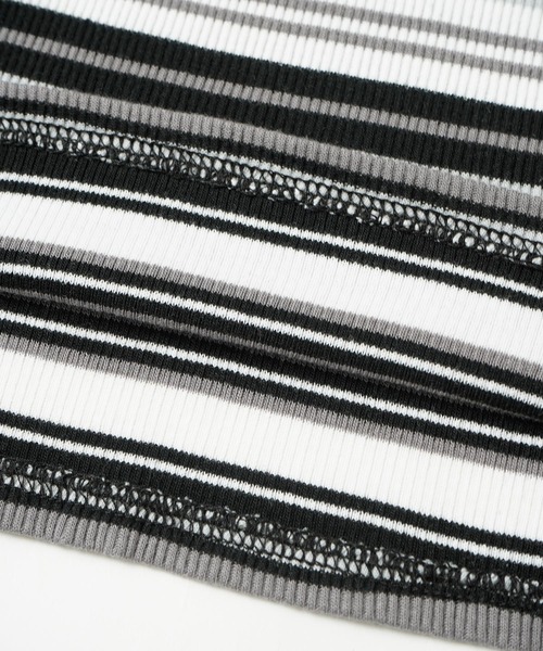 X-girl(エックスガール)の「STRIPED CAMISOLE(キャミソール・レディース・ブラック/ブルー/ブラウン・M/S)」の4枚目の写真