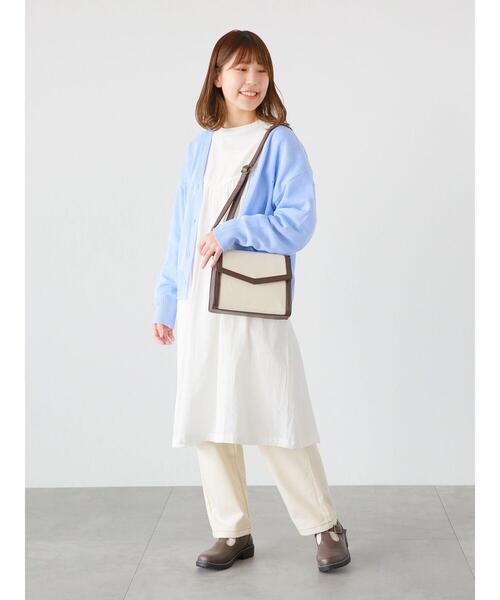 ehka sopo（エヘカソポ）の「切替ギャザーワンピース（ワンピース・レディース・ブラック/オフホワイト/グリーン・ﾌﾘ-）」の6枚目の写真