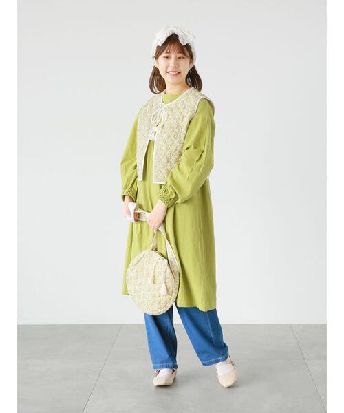 ehka sopo（エヘカソポ）の「切替ギャザーワンピース（ワンピース・レディース・ブラック/オフホワイト/グリーン・ﾌﾘ-）」の12枚目の写真